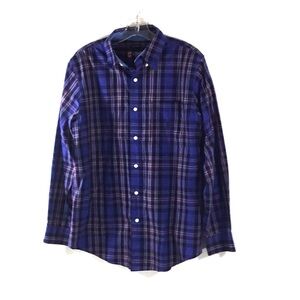 Chaps Men’s Plaid Easy Care Buttoned Down Shirt M